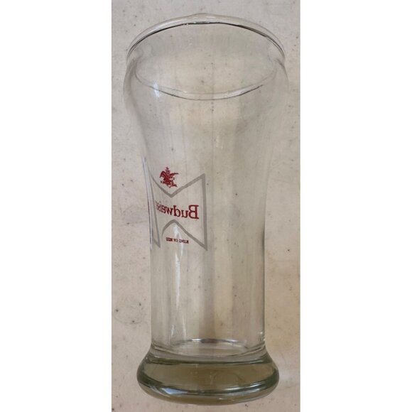 1-piece Budweiser Beer Collectible Clear 7 oz. Small Drinking Glass 5" Tall - Picture 2 of 10